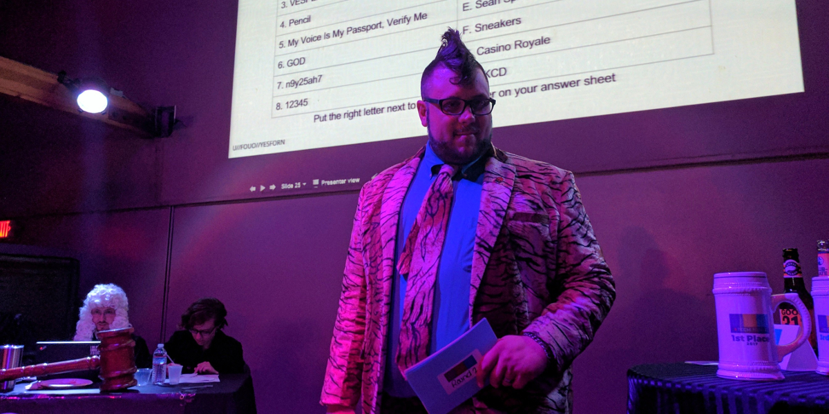 EFF Staff Technologist Cooper Quintin hosting Tech Trivia. EFF Staff Technologist Cooper Quintin hosting Tech Trivia.