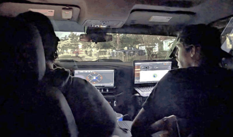 2024 Jacobs Proposal Response An image of the Jacobs CSS system interface integrated into the factory-provided vehicle navigation system.